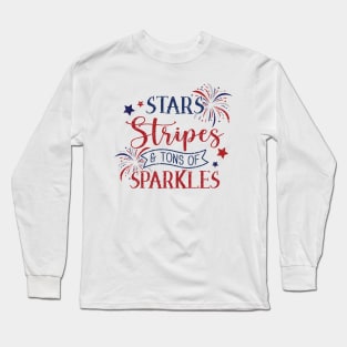 Stars Stripes and Tons of Sparkles Long Sleeve T-Shirt